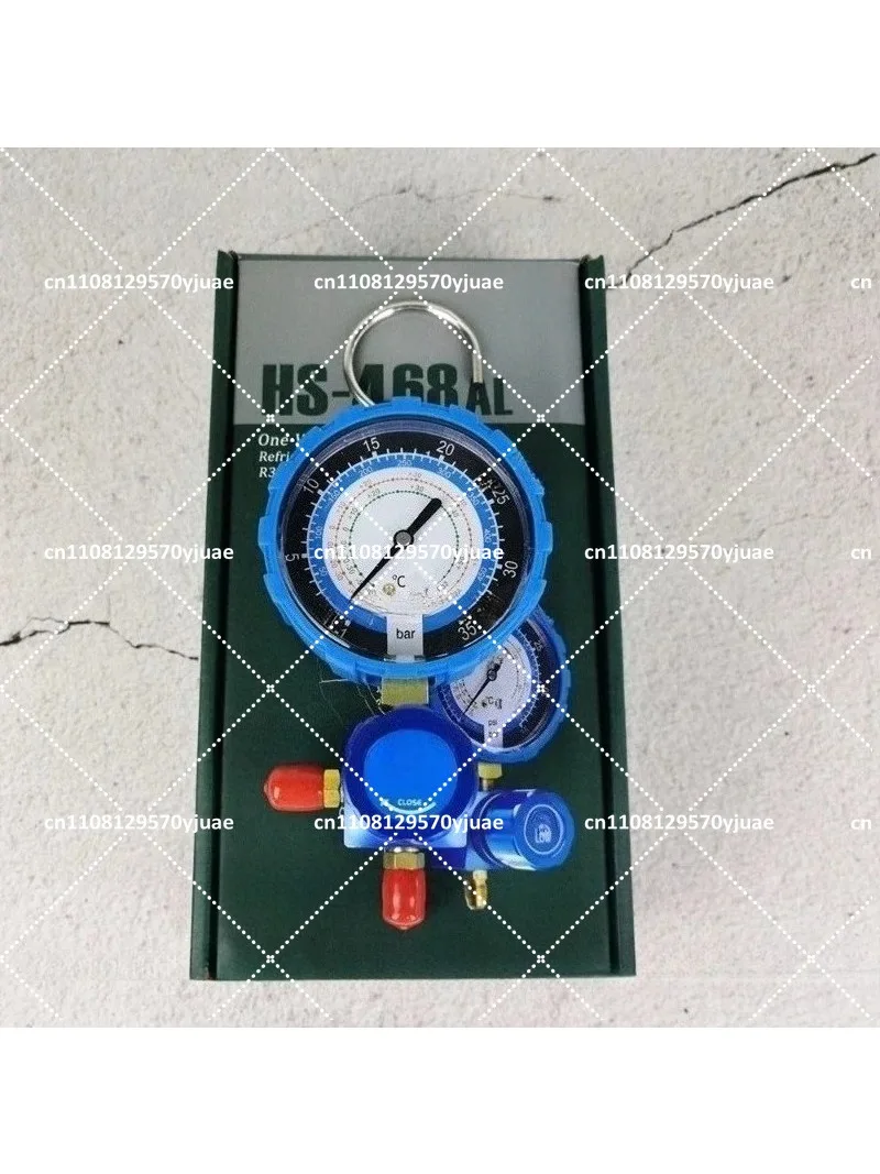 Refrigerant Gauge Set with Metal Knob for R32 Low Pressure Large Dial Shockproof