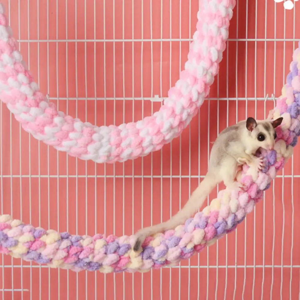 

Hamster Swing Toy Guinea Pig Hanging Braided Bird Chew Rope Guinea Pig Parrot Climbing Rope Hamster Swing Toy for Pet Cage