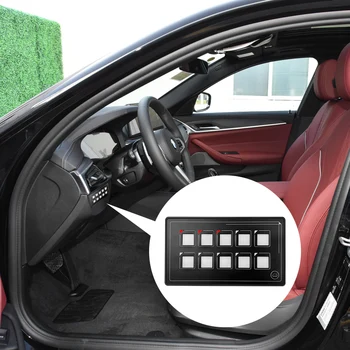 24V 12V Switch Panel Buttons Smart Bluetooth Module PET Membrane Touch Control Boat RV Caravan Light Switch 60A Fuse Knife Box