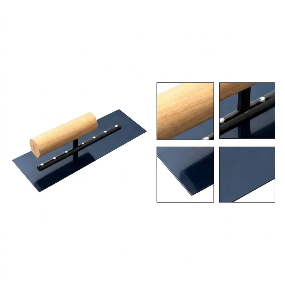 Metal and Wood Mud Trowel for Drywall Repair Skimming and Preparation with Smooth Gliding Action and Reliable Control