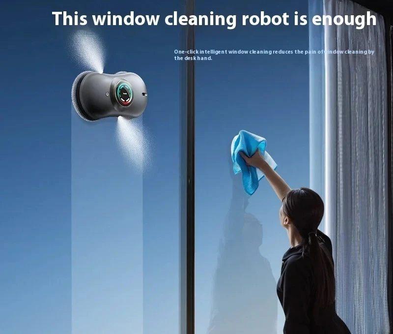Cross-Border US Plug Electric Window Cleaning Robot Residential Magic Glass Cleaning Device