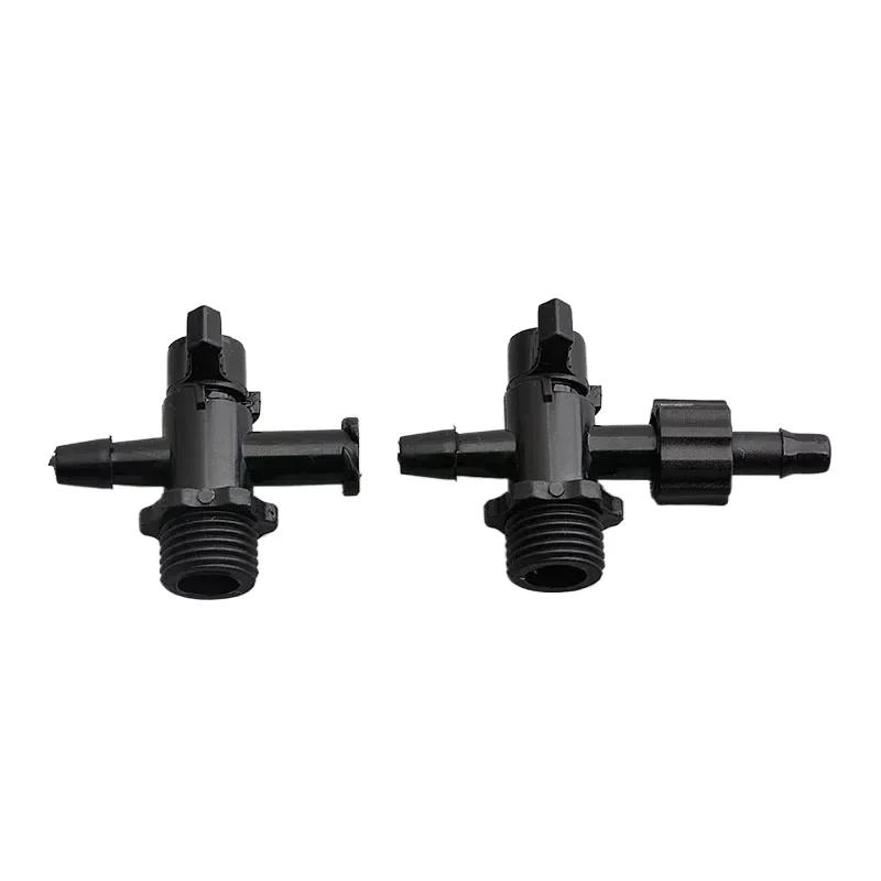 4PCS Manual 3‑Way Ink Valve 64mm Joint, Ink Control Shut Off Switch for Inkjet UV Flatbed Printer Ink Circuit Replacement Parts