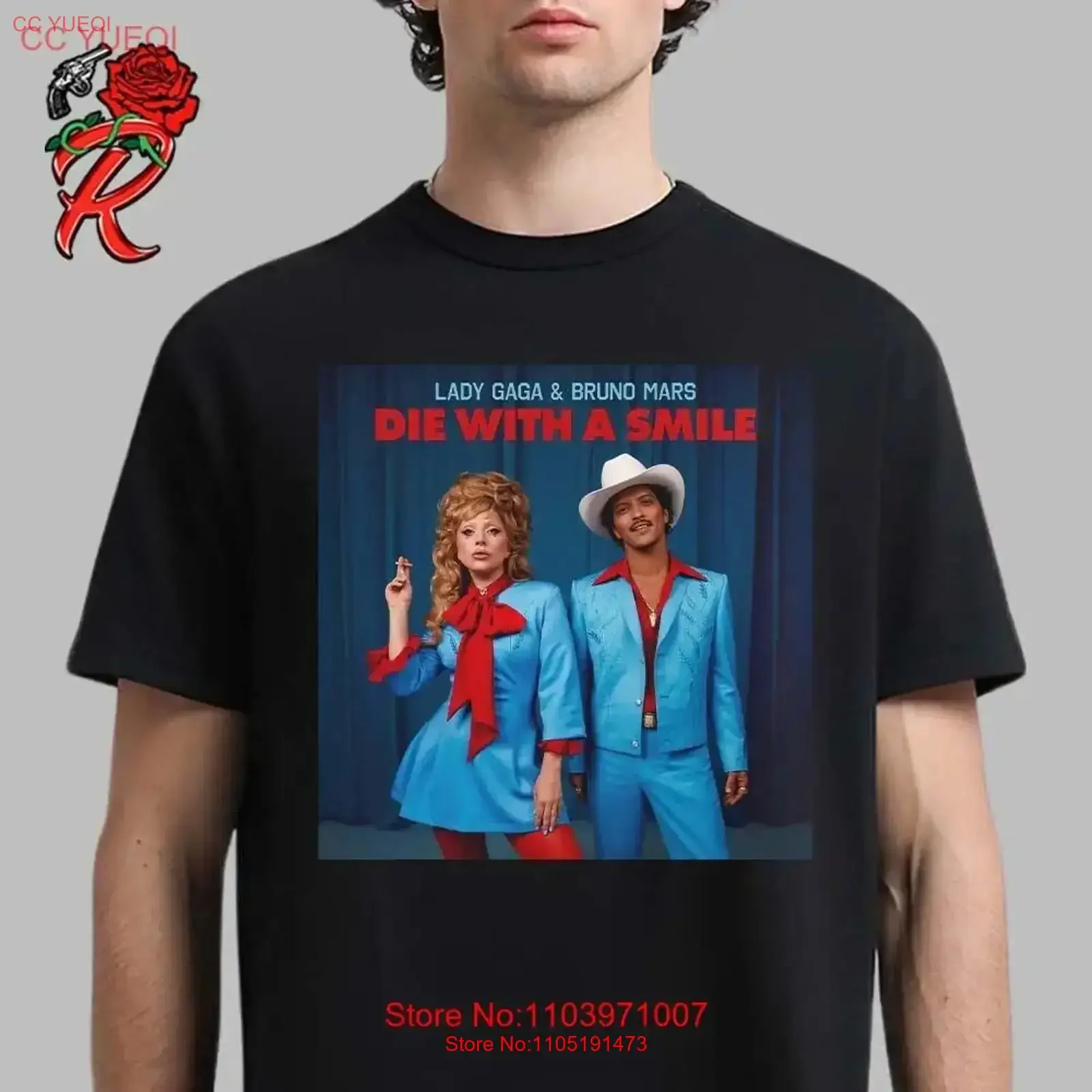 Die With A Smile Lady Gaga And Bruno Mars Duet Song T Shirt vintage Washed Casual Top For Everyday Wear Stylish Soft Unisex