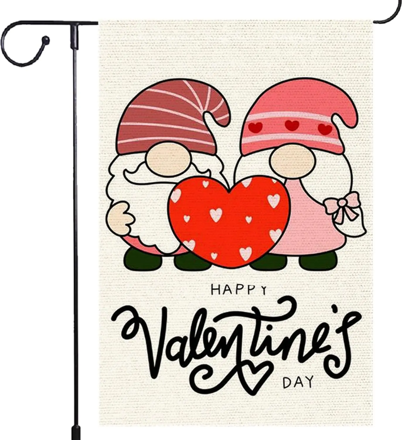 Valentines Garden Flag 12X18 Inch Double Sided Heart Happy Valentine's Garden Flag Burlap Farmhouse Welcome Decorative F ZZA SSL