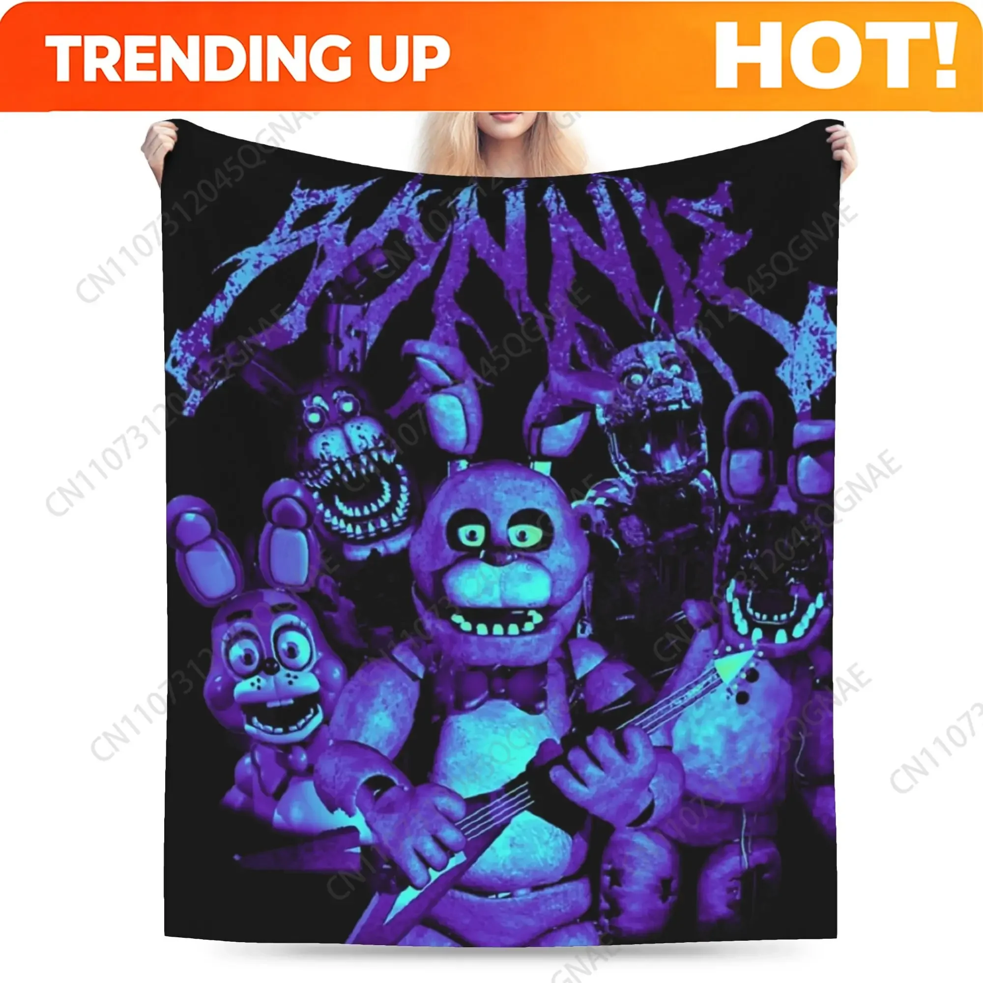 Bonnie Metal Parody Tee FNAF At Freddys Blanket Super Soft Bedding Throws Winter Airplane Travel Couch Chair Bed Bedspread