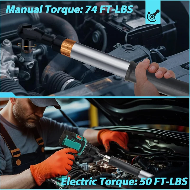 ABFS Llave de extensión de impacto compensada, transmisión por cadena, extensor de extensión de accionamiento de 1/2" para taladro eléctrico, alto par