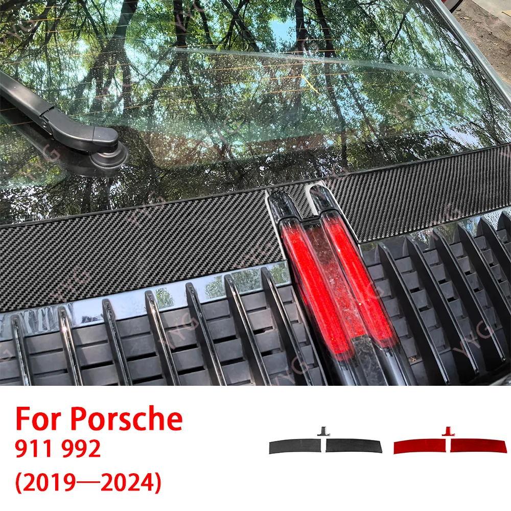 YYG For Porsche 911 992 2019—2023 Carbon Fiber Rearhood Air Vent Outlet Panel Car Interior Accessories Cover Trim Sticker Decal view 4