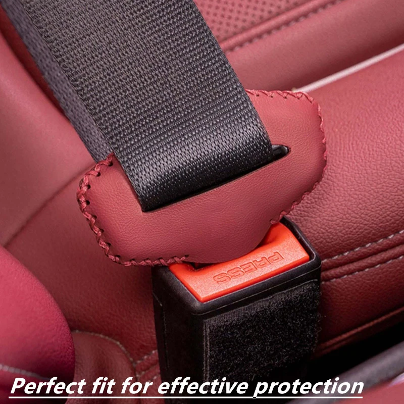PU Leather Car Seat Belt Buckle Cover Protector For Mercedes Benz A B C E S M Class W211 W212 W168 W169 W245 W246 W204 W163 W164