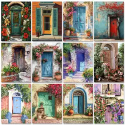 GATYZTORY Painting By Numbers Hand Drawn Landscape Adult Oil Kit DIY Acrylic Paint Canva Artwork Art Unique Gift Home Decorate