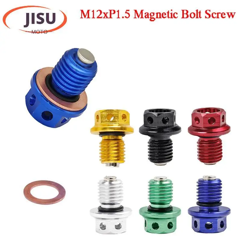 M12x1.5 Magnetic Engine Oil Drain Plug and Washer Gasket For CRF XR Z50 CR80 50cc 90/110/125/140/150CC Pit Dirt Bike