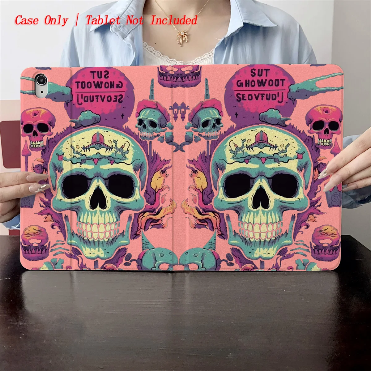 

Chic Pink Skull Art Design iPad Case For Apple iPad Pro 11/12.9 Air 5 Mini 5 8th Gen Fashion Cover