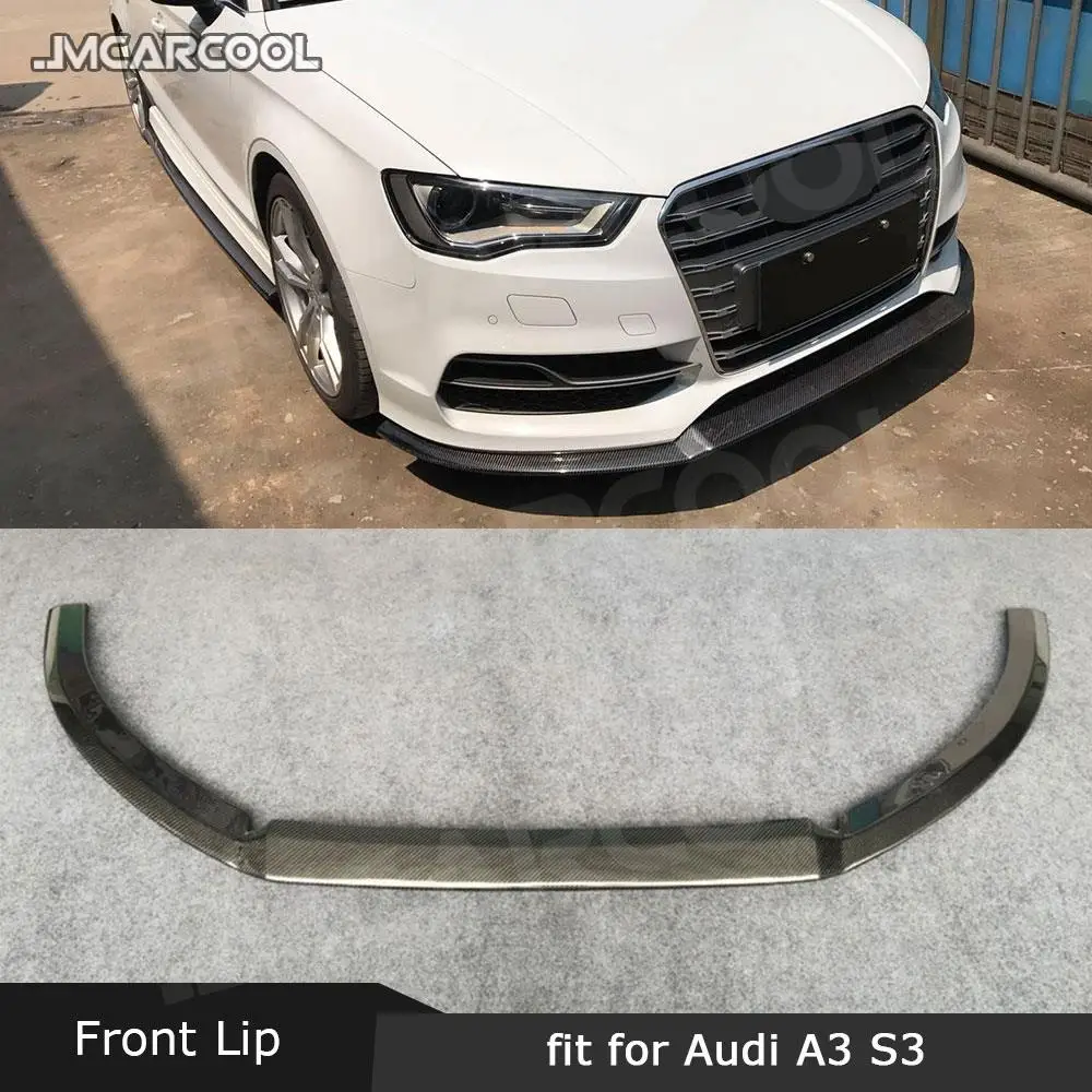 

Carbon Fiber Front Bumper Lip Chin Spoiler for Audi A3 Sline S3 Sedan Not A3 Standard 2013 -2018 Car Styling