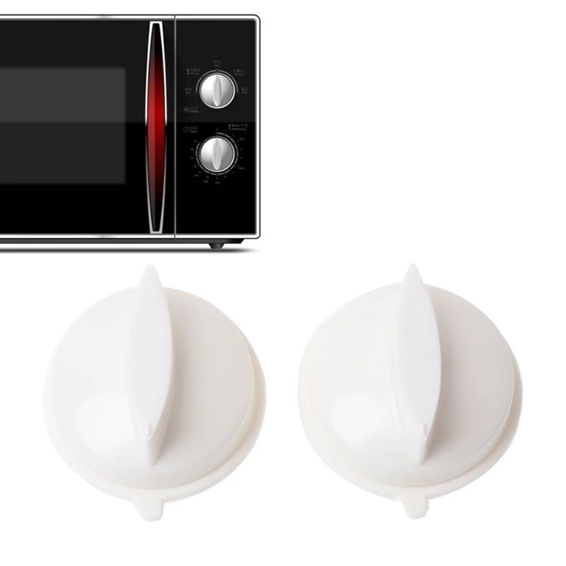 Interruttore controllo in plastica del timer della manopola rotante del forno a microonde da 2 pezzi per supporti universali