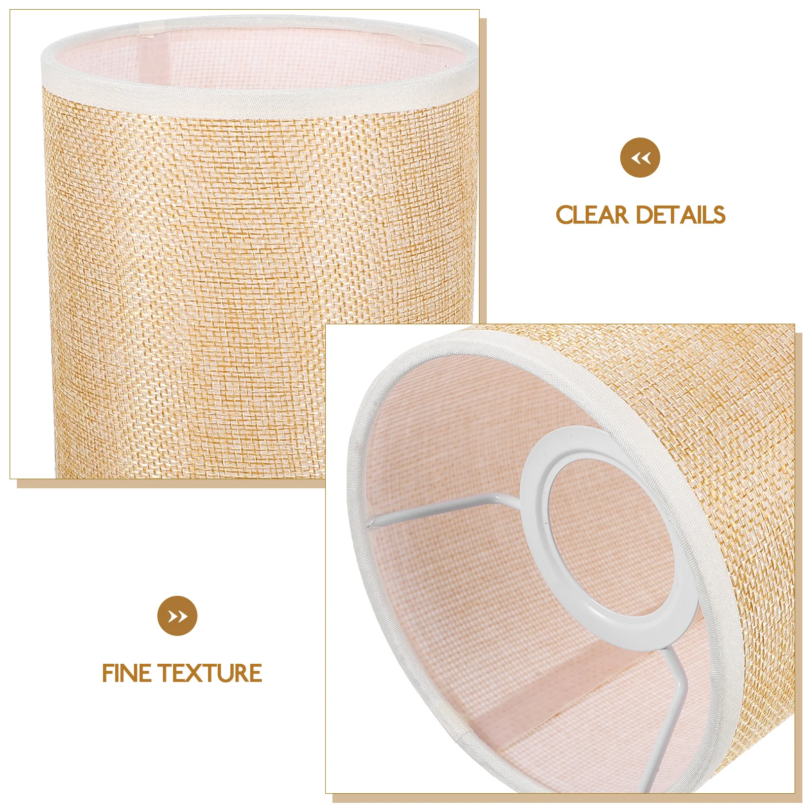 

Linen Lamp Shade 12cm Round Beige Cloth Lampshades Ceiling Lights Dust Insects Durable Metal Home Decor Lighting Accessories