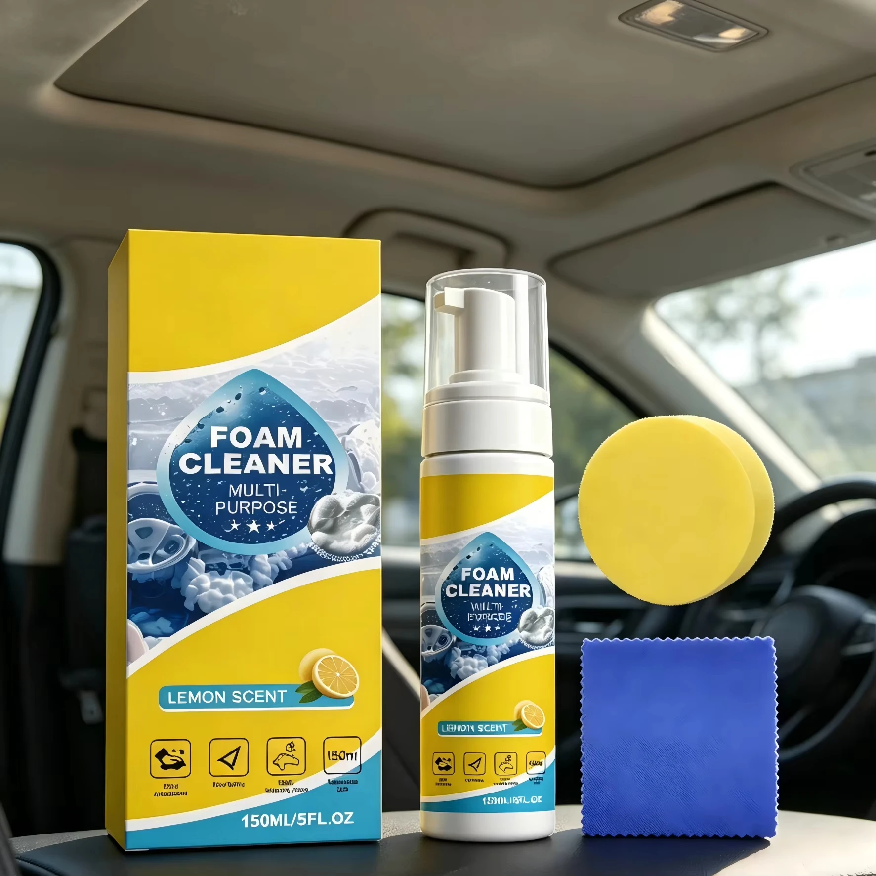 ชุดทำความสะอาดภายในรถยนต์แบบโฟ - Leather Cleaner Interior บทวิจารณ์และราคา