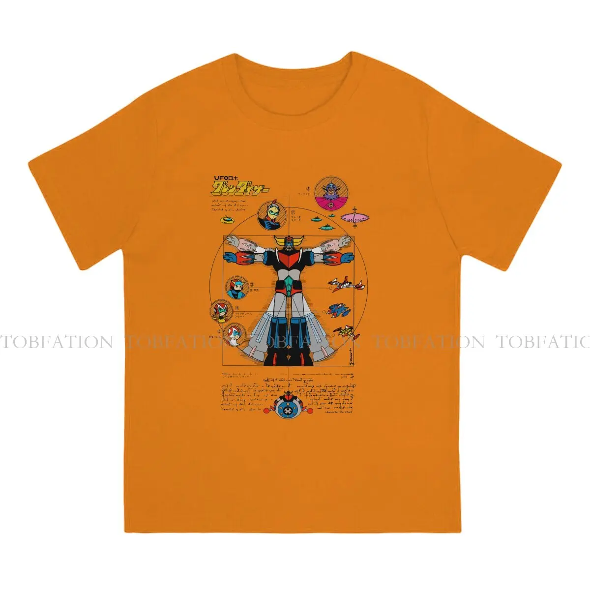 DaVinci Color Anime UFO Robot Grendizer Actarus Men T Shirt Cotton Punk Crewneck TShirt Harajuku Streetwear image 2