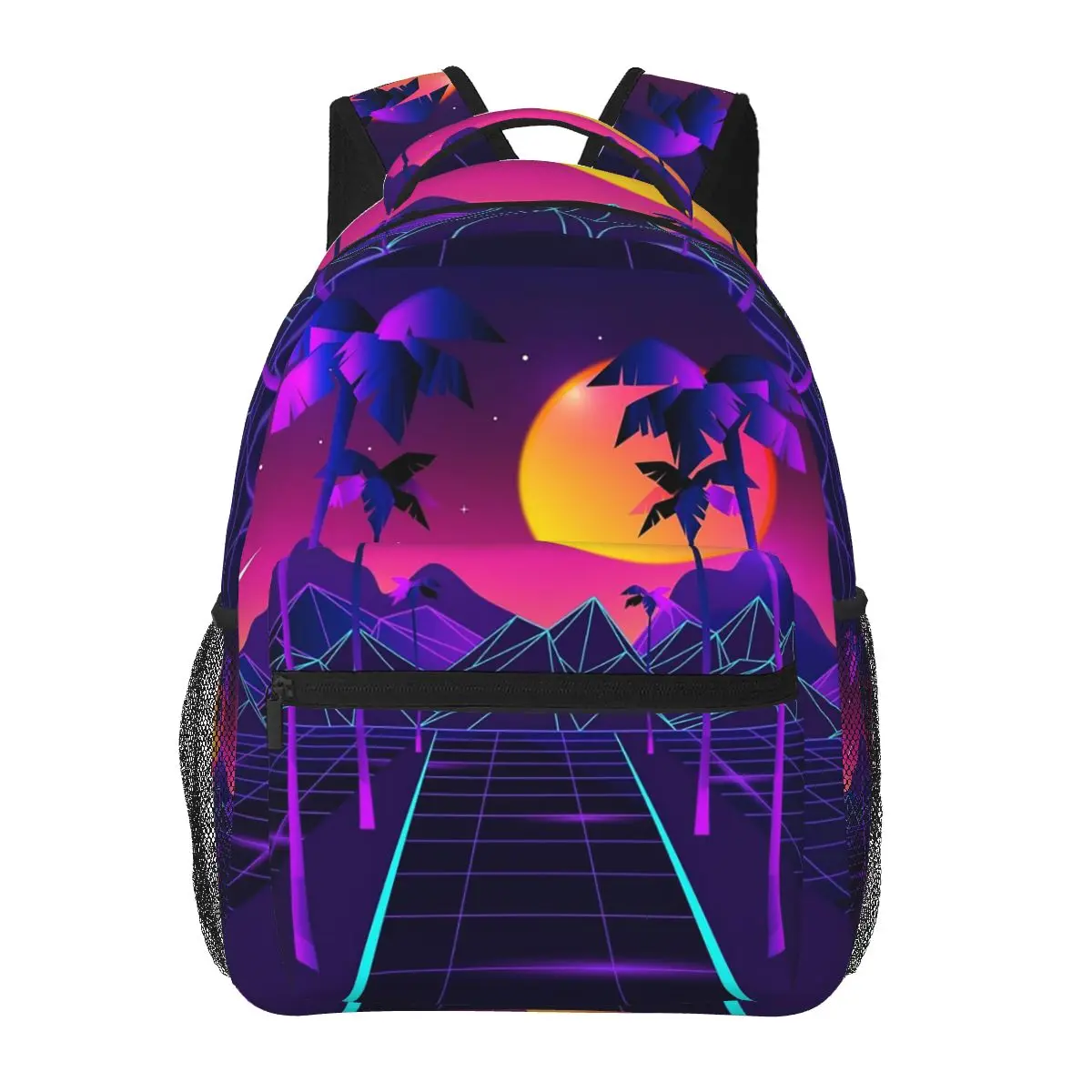 Synthwave Country Side Backpacks Boys Girls Bookbag Children School Bags Cartoon Kids Rucksack Shoulder Bag Large Capacity