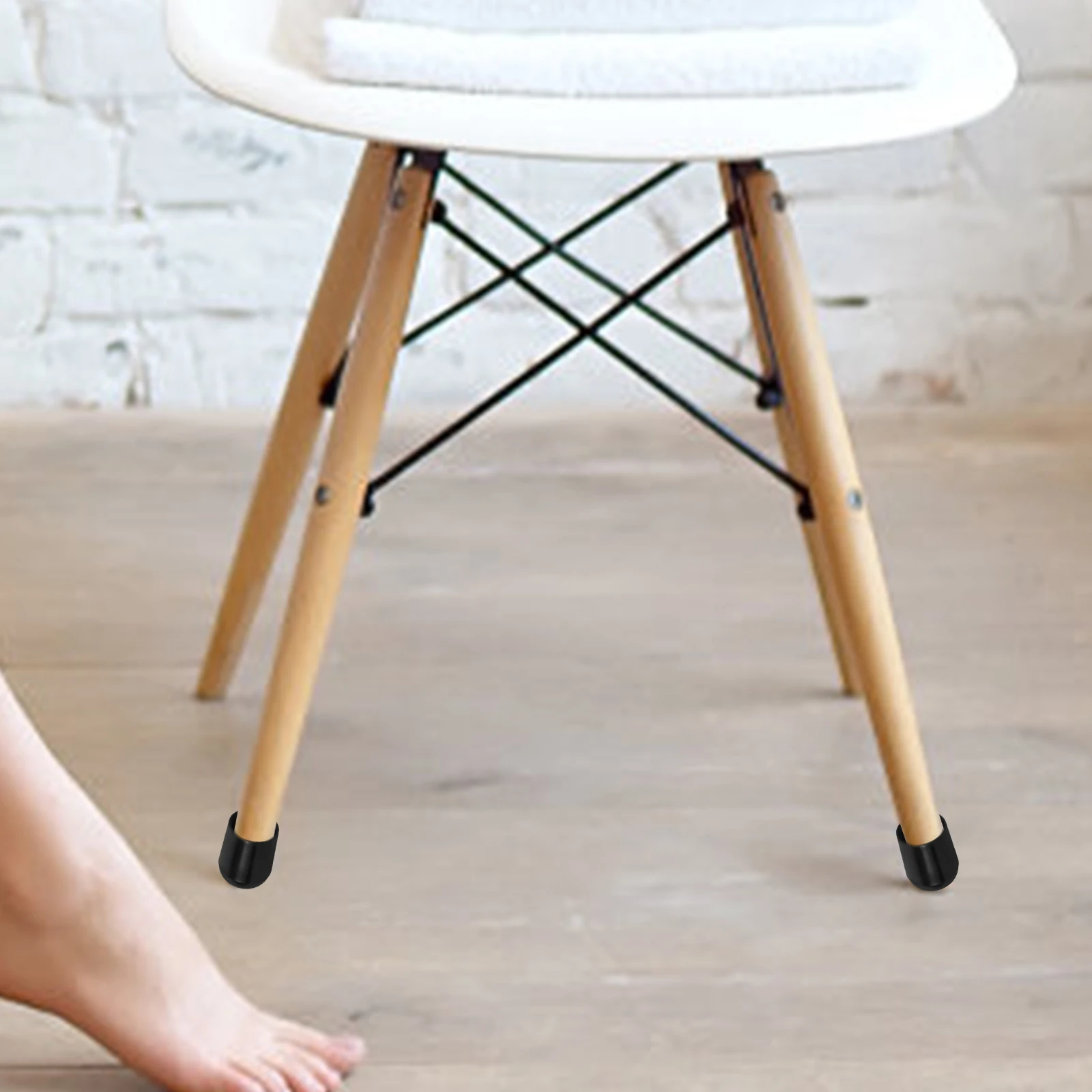 

12Pcs Chair Floor Protectors Rubber Leg Caps Furniture Feet Covers Anti Scratch Pads for Wood Floors Chair Leg Cap