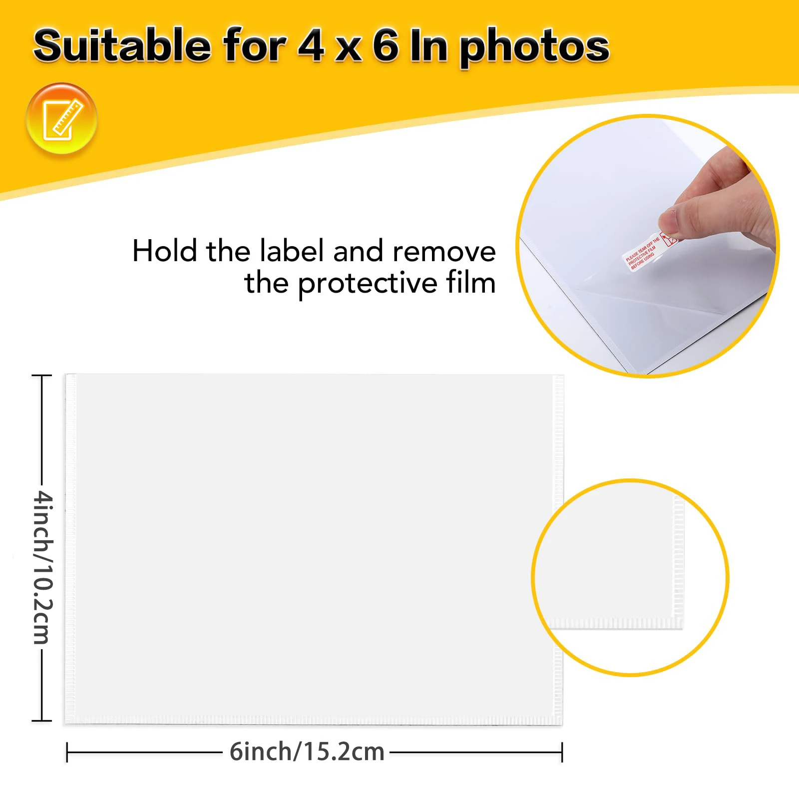 5 Pack Magnetic Picture Frame, 4 x 6 Inches Fridge Magnetic Photo Frames, Magnetic Photo Frames for Refrigerator, Home, School,