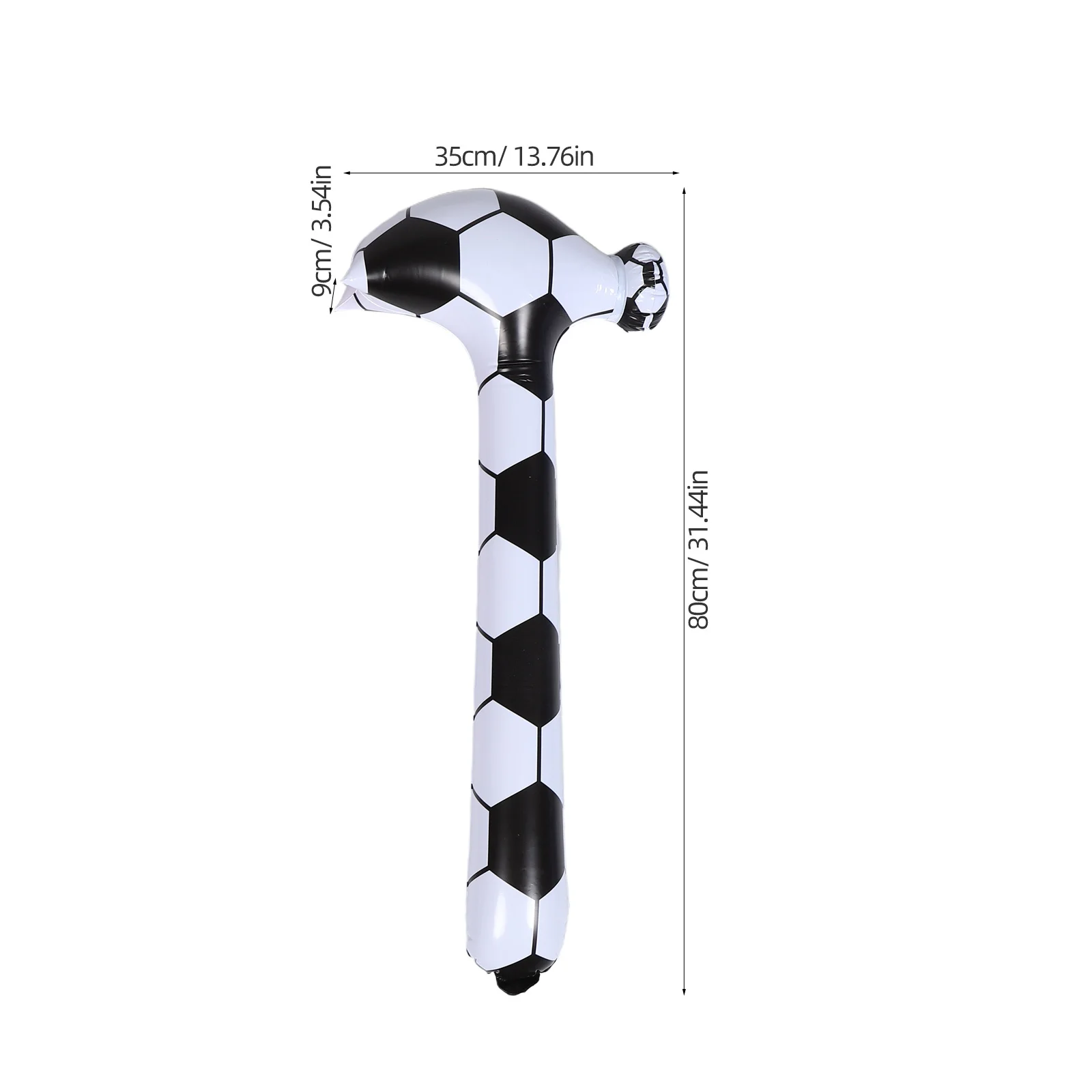 3 قطعة مطرقة كرة قدم قابلة للنفخ مادة PVC مطرقة كبيرة أداة تهتف ممتعة لكرة القدم والحفلات لعبة مطرقة قابلة للنفخ
