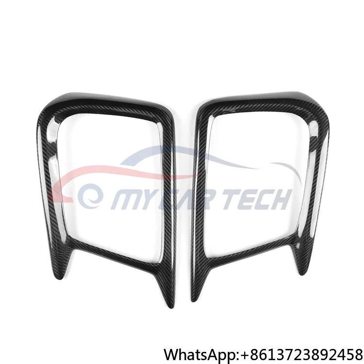 

For Subaru WRX STI 2018-2021 Carbon Fiber Front Bumper Fog Light Grille Cover air Vent Bodykit