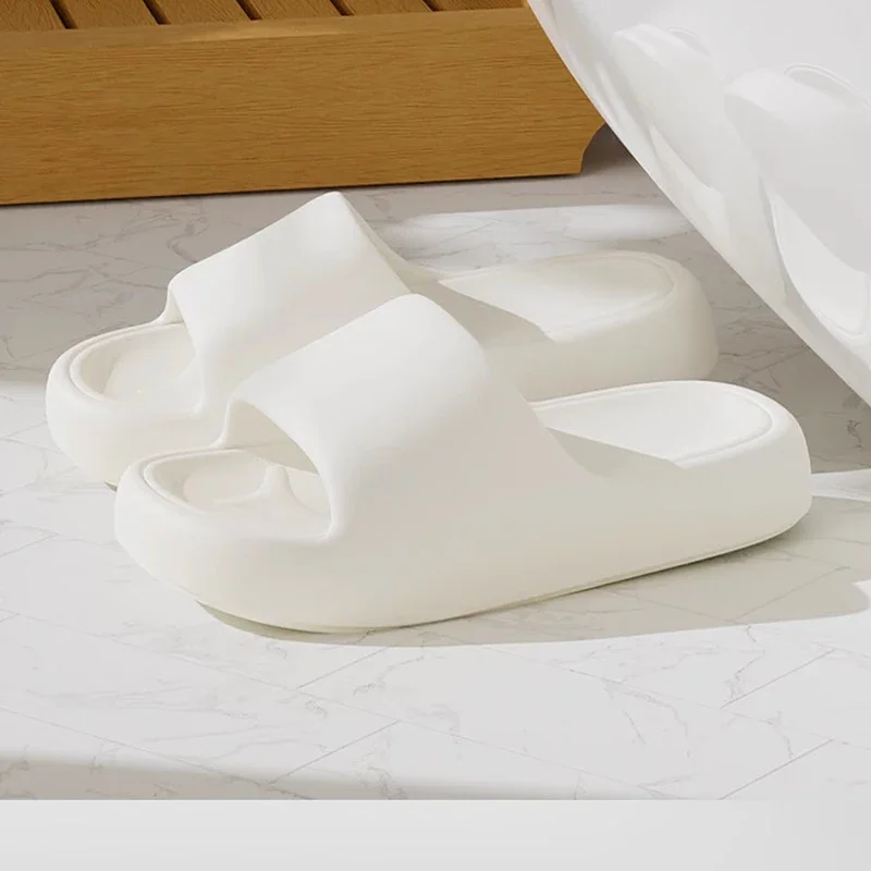 2025 جديد الصيف جودة عالية إيفا لينة سميكة سوليد النعال المرأة ملابس عصرية النعال المنزل المنزل الصنادل أحذية الشاطئ الرجالية #4