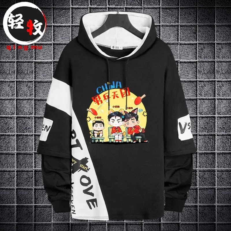 

Футболка для настольного тенниса Ma Long M National, худи с забавным принтом Xu Xing, повседневная модная одежда с длинными рукавами