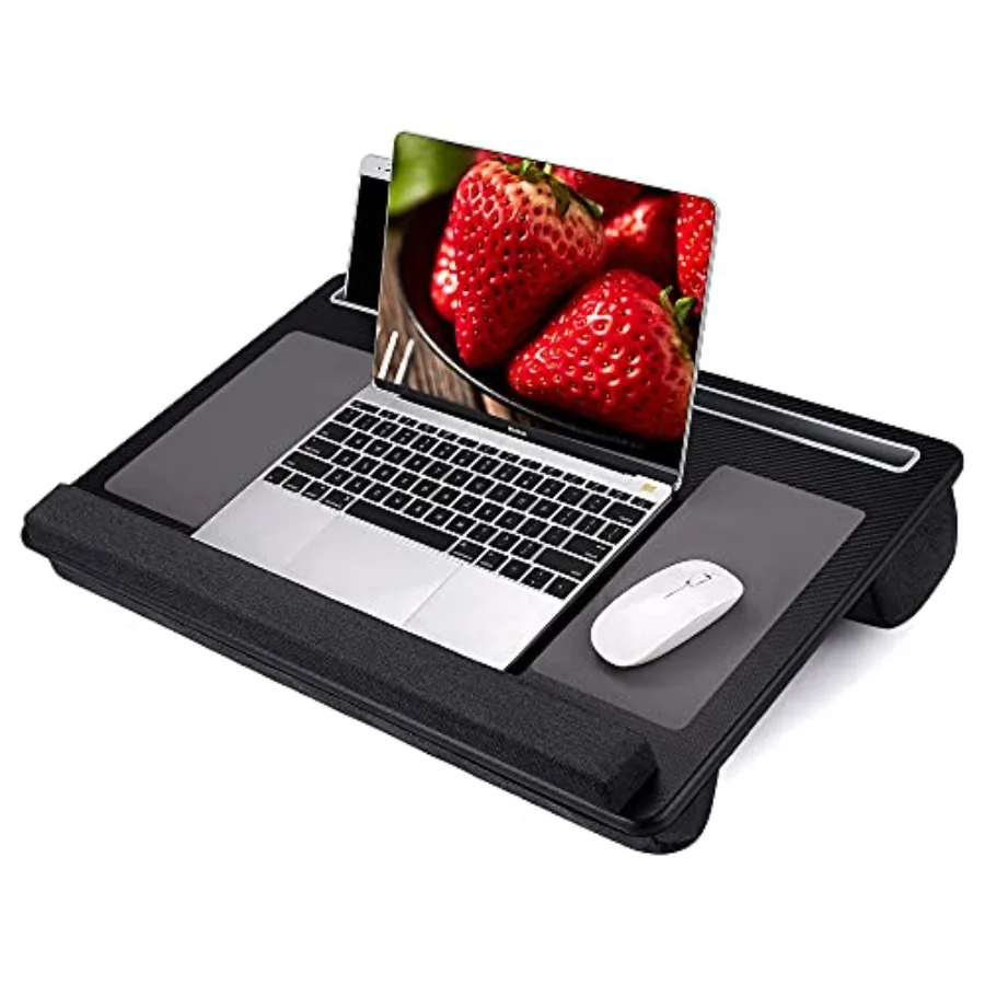 Extra Large Lap Laptop Desk- Home Office Portable LapDesk with Mouse Pad and Wrist Rest for Notebook/MacBook/Tablet, Sofa Bed W