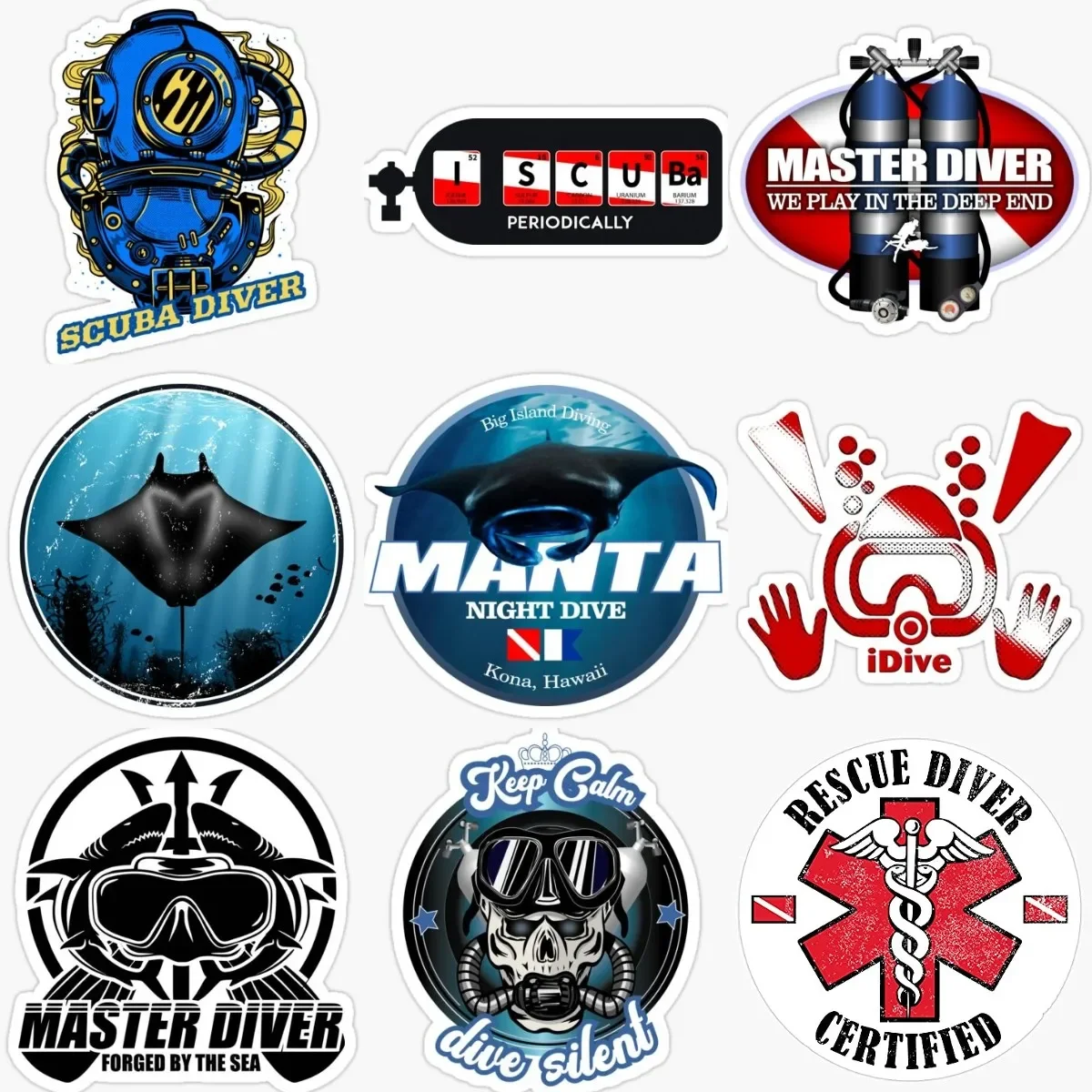 

Scuba Dive Creative Sticker for Covered Scratch Decorate Laptop Motorcycle Truck Bicycle Wall Room Fridge Car Decal Accessories