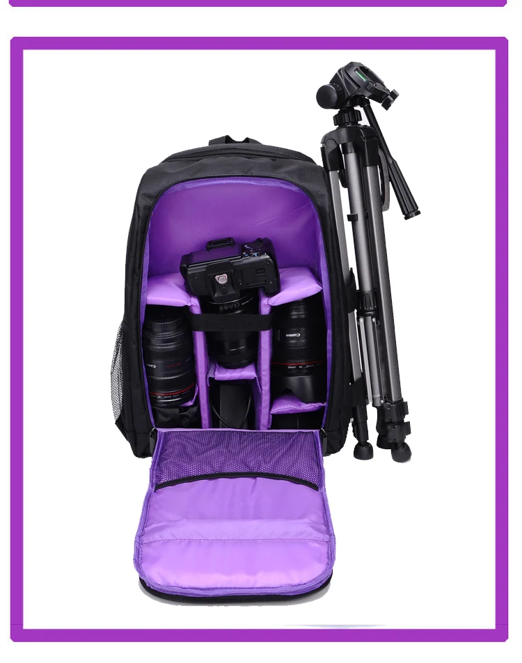 Rucksack für Kameratasche, wasserdicht, Outdoor-Fotografenrucksäcke für Video, digitale DSLR-Fototasche, Tasche für Canon/für Nikon – Detail 20