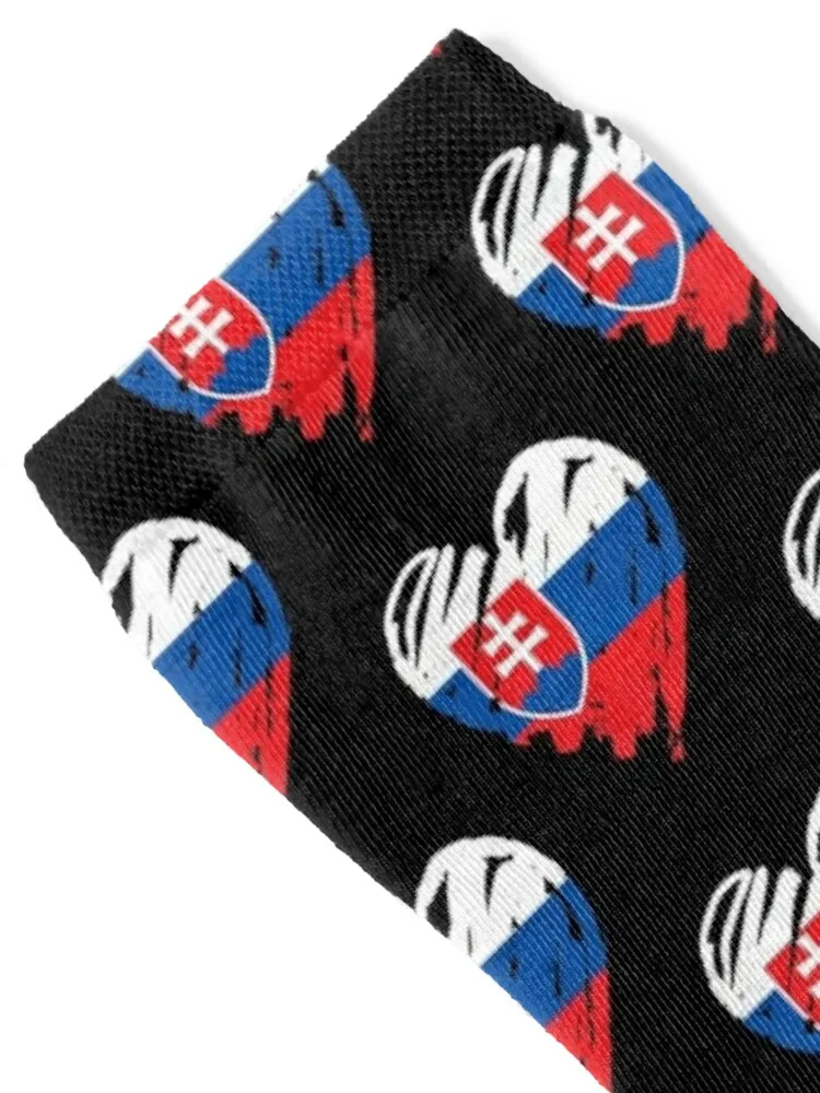 Milujem Slovensko - I Love Slovakia Socks bright garter Stockings cartoon Men's Socks Men Women's