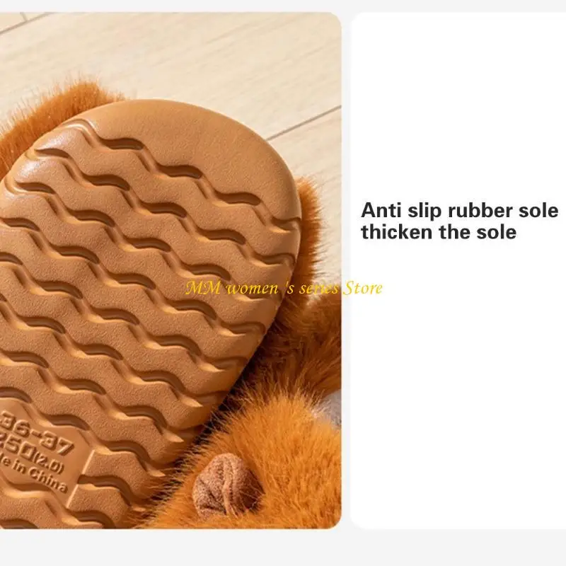 Q39C Zachte pluche katoenen huis slippers Winter warme pluche schoenen Houes slippers slaapkamer schoenen voor vrouwen binnen en