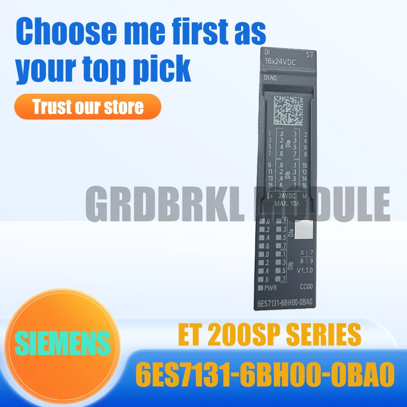 

Новый оригинальный модуль цифрового ввода SIEMENS 6ES7131-6BH00-0BA0 ET200SP DI 16x24V DC
