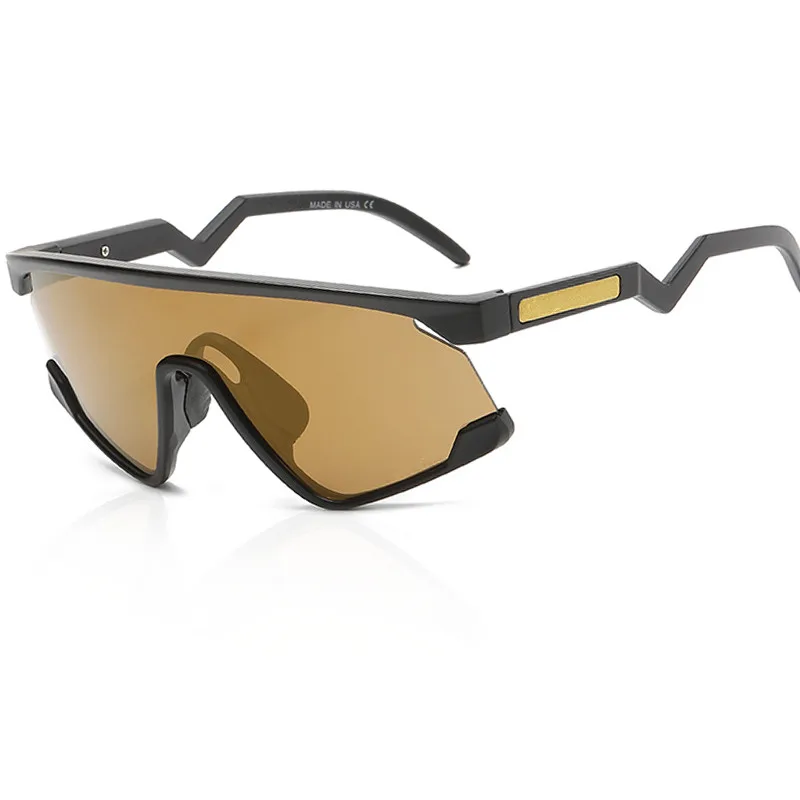 Gafas de sol de gran tamaño para hombre y mujer, lentes de sol de medio MARCO DE Metal, estilo Vintage, con espejo, para conducir, deportivas