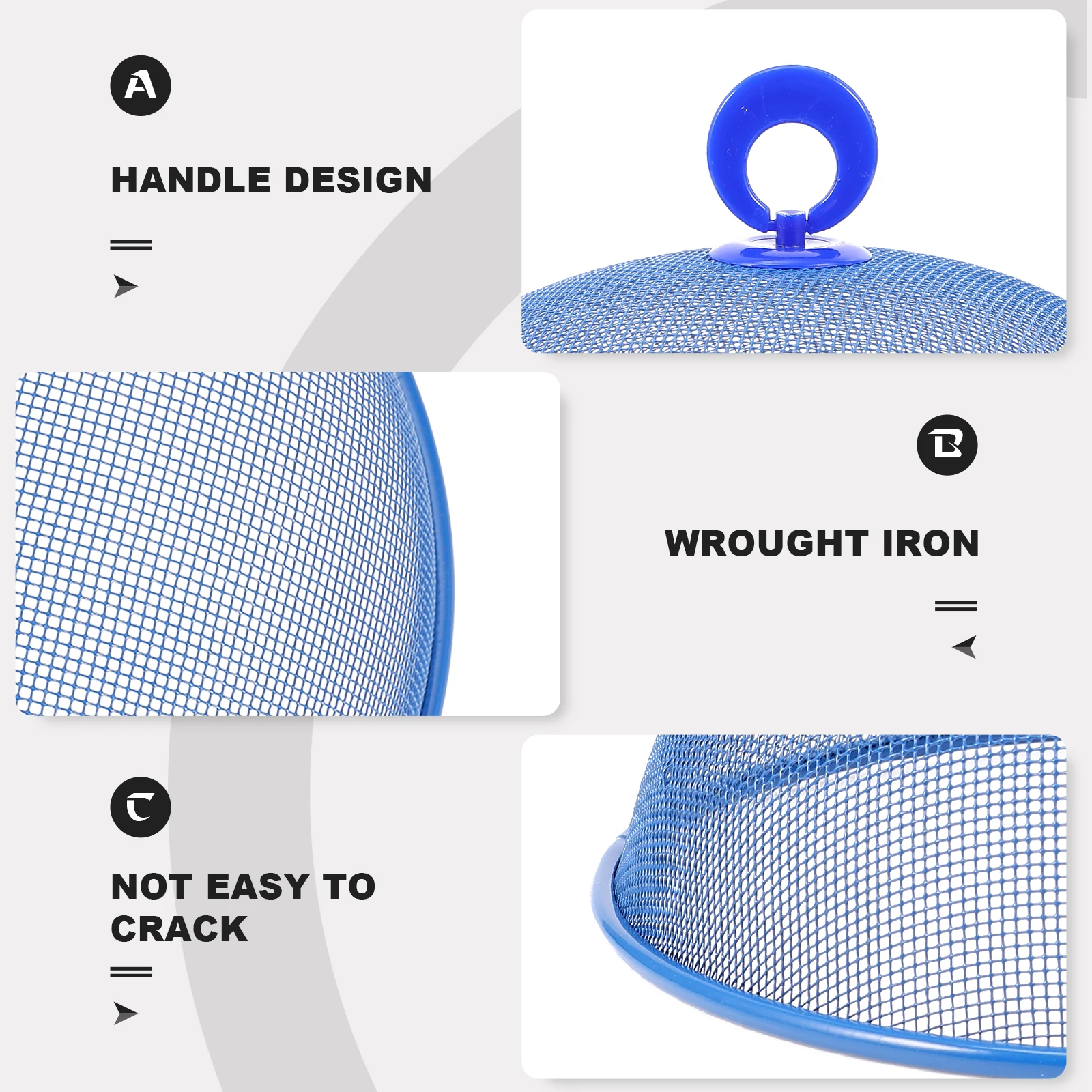 

3 pcs Food Wrought Iron Mesh Outdoor Picnic Dust Covers Reusable Washable Multipurpose Household Covers For Food