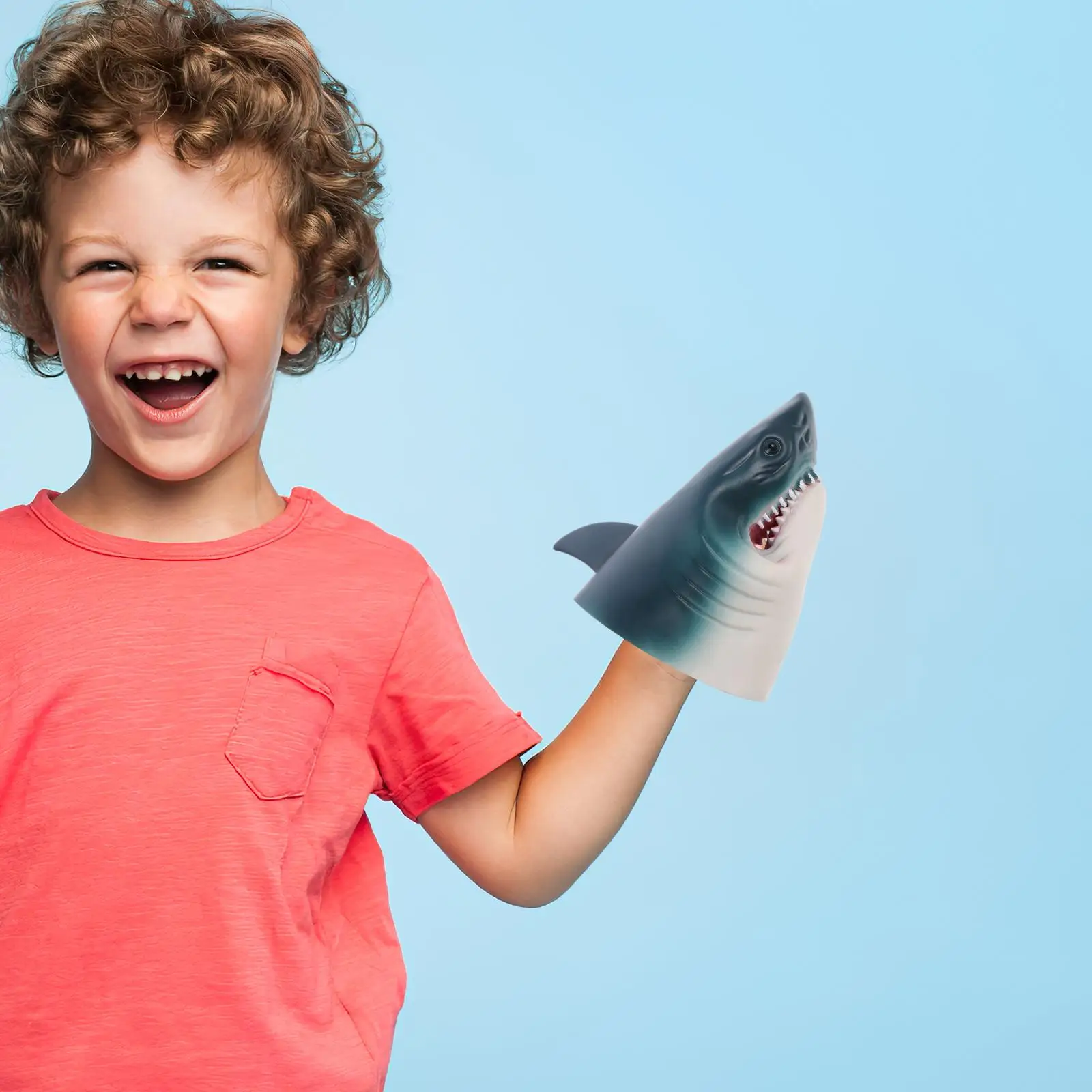 Shark Puppet Rubber Animal Hand Puppets Parent-child Interactive Telling