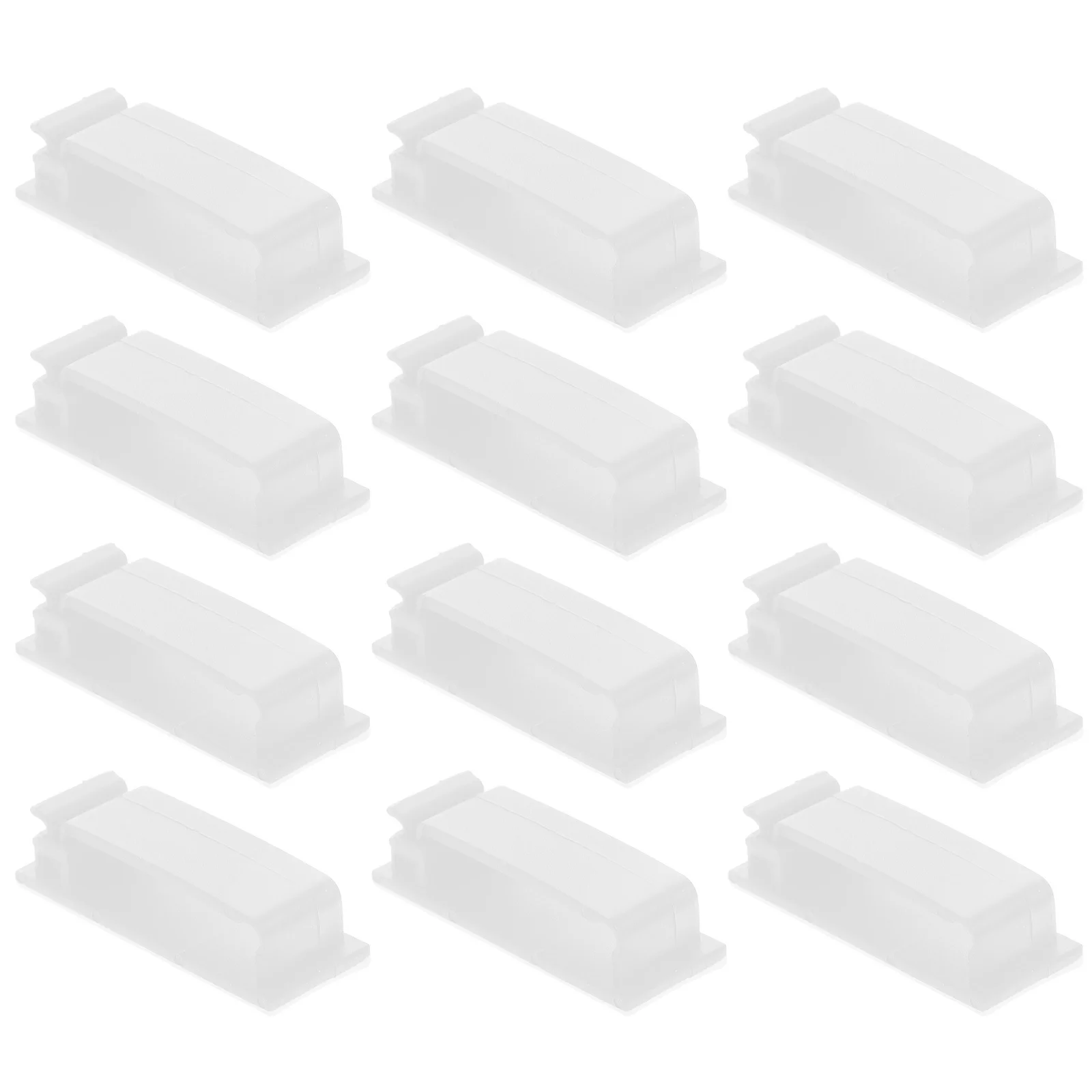

50 Pcs Clips Cable Fixing Desktop Organizer Clamp Tie Wires White for Holders Office