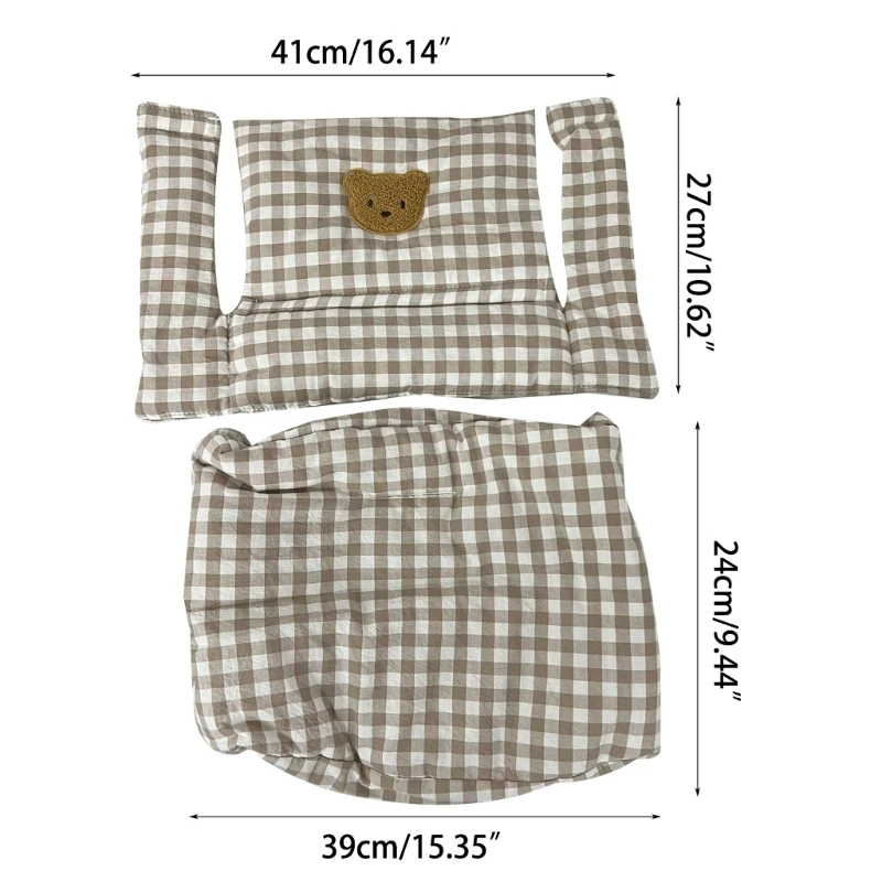 사랑스러운 곰 프린트 아기 의자 패드, 어린이용 경량 미끄럼 방지 의자 쿠션