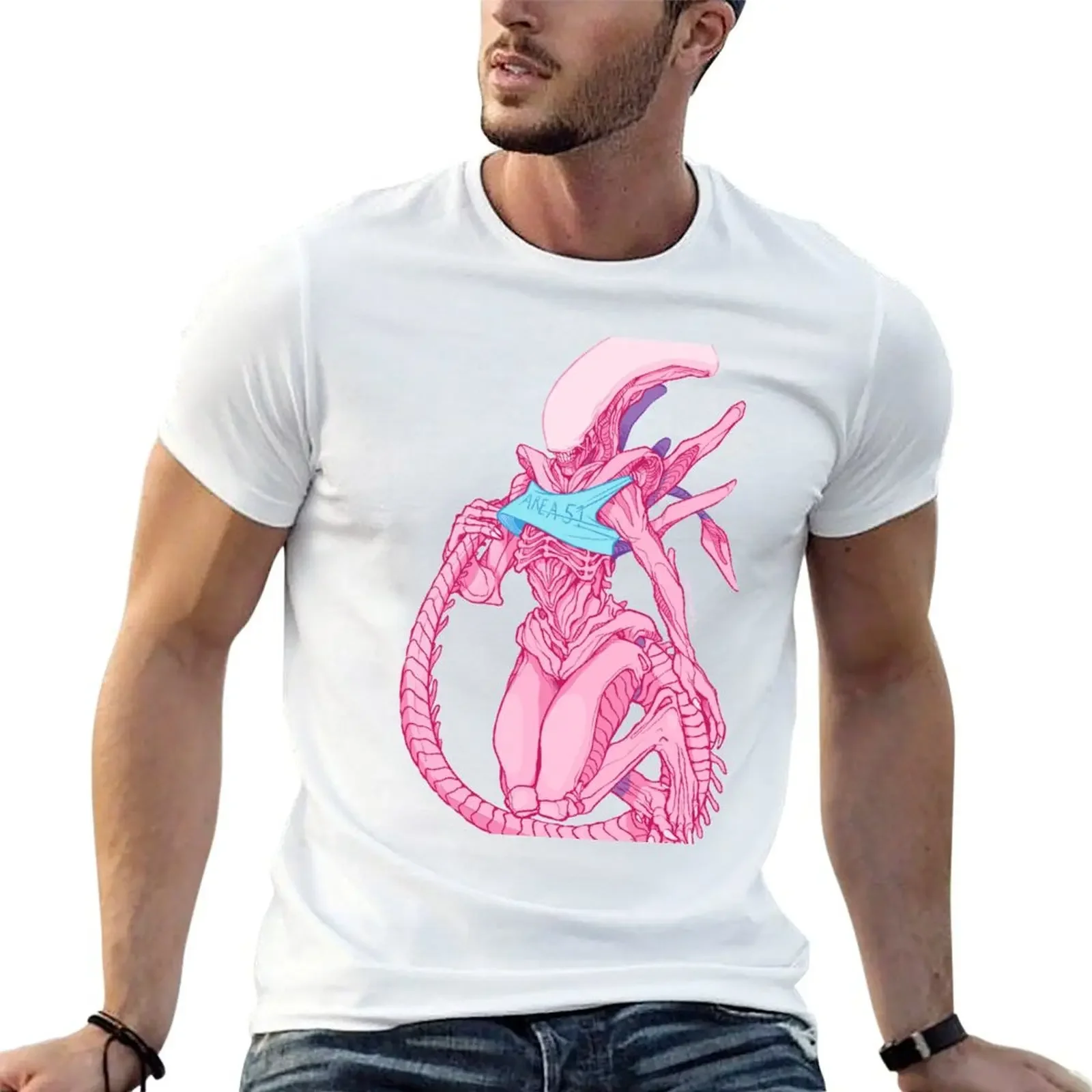 Pinky Space T-Shirt vintage clothes graphic t shirt vintage Blouse heavyweights shirts men