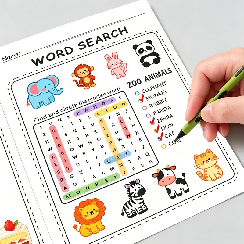 Word Explorer Puzzle Book: Find the Hidden Words – Alphabet Search for Kids & Adults