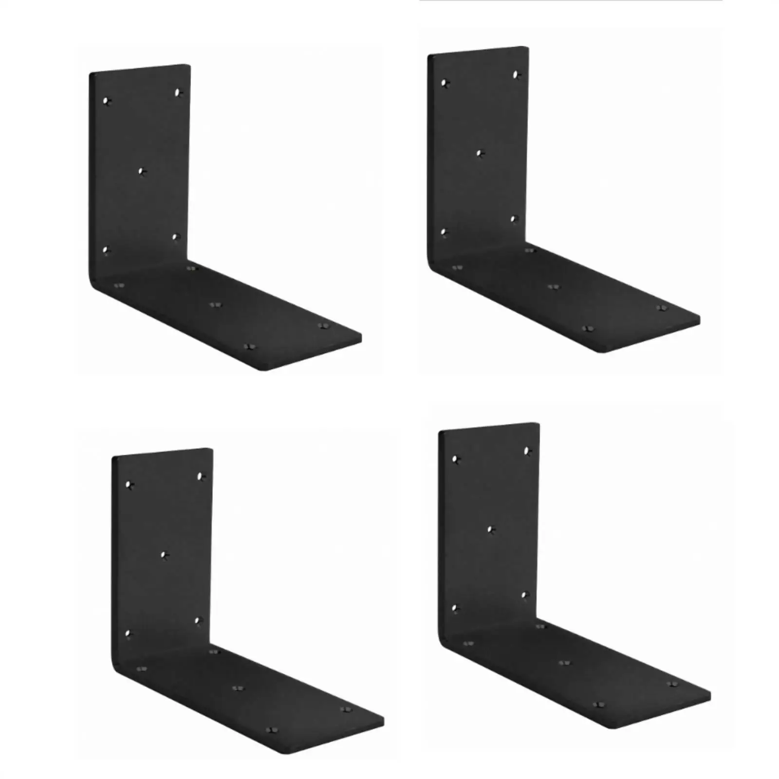 Carbon Steel Corner Bracket Support for Cabinet Shelving Unit L Shaped Right Angle Brace with Pre Drilled Holes