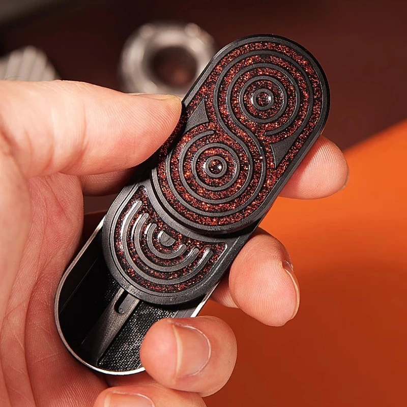 EDC プッシュスライド式金属製ストレス解消玩具、多動性障害の補助ツール、大人のストレス解消玩具