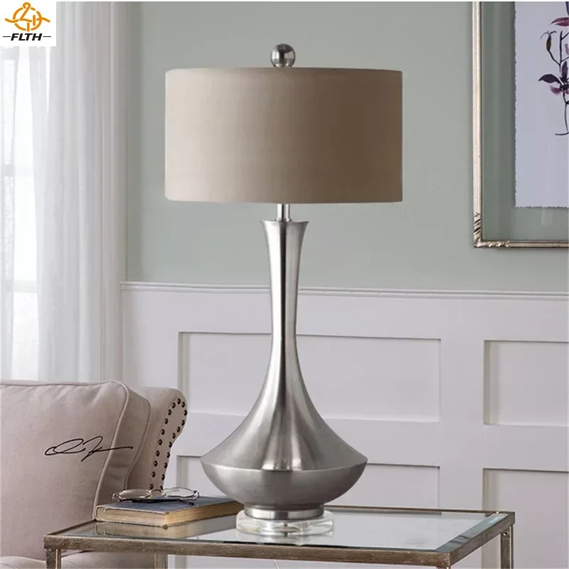 

Swan Neck Table Lamp Contemporary LED Creative Silver Decorative Desk Lights for Home Bedroom Bedside Light