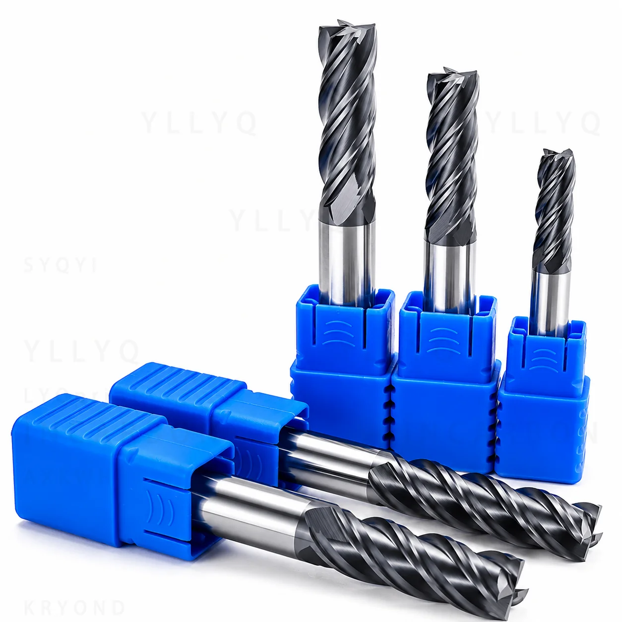 HRC50 Tungsten Steel Carbide Long Reach End Mill 100L 150L Alloy Coated CNC Milling Cutter for Steel Precision Machining Tool