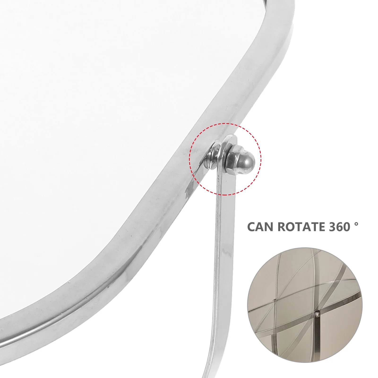 Miroir rotatif de table de forme ovale, vanité de maquillage pour bureau, chambre à coucher, commode, miroir de bureau clair, anniversaire parfait