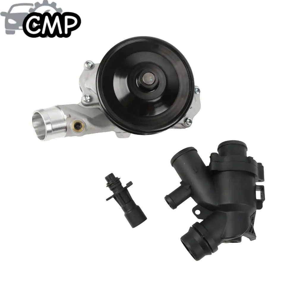 1set Water Pump w/ Bolts Gaskets Connector+Thermostat Kit For Jaguar Land Rover V8 R LR097165 Engine Water Pump Replacement Part