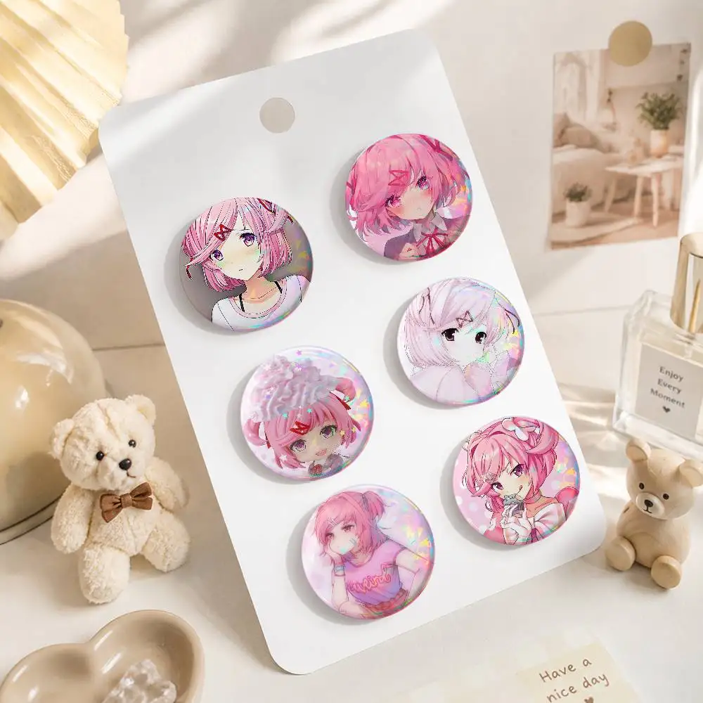 A-Natsuki Anime Round Badges, Brooches, Clothing Accessories, Birthday Gifts, Anime Conventions