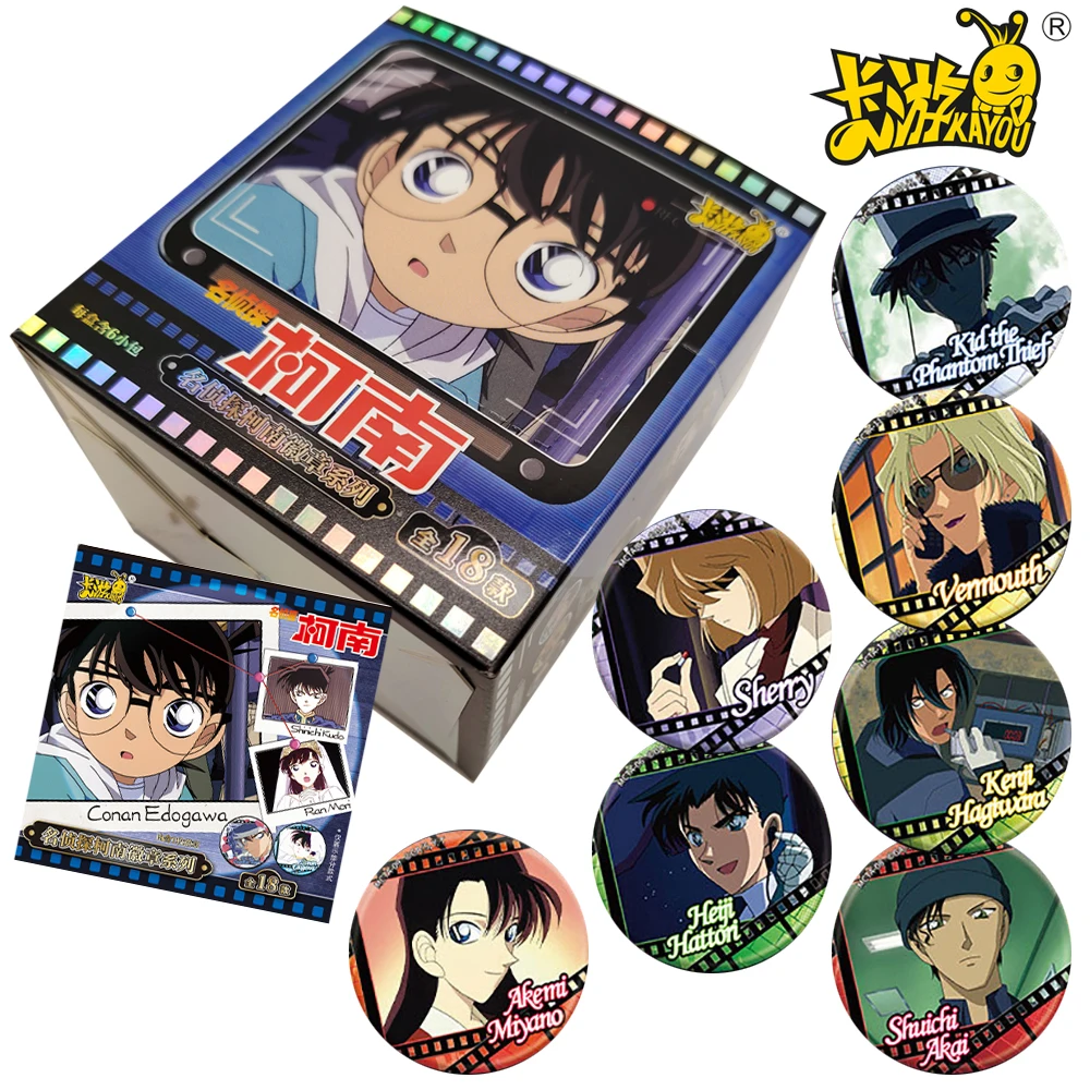 

KAYOU Genuine Detective Conan Classic Anime Theme Badges Tin Buttons Pendant Decorations Birthday Gifts for Comic Enthusiasts