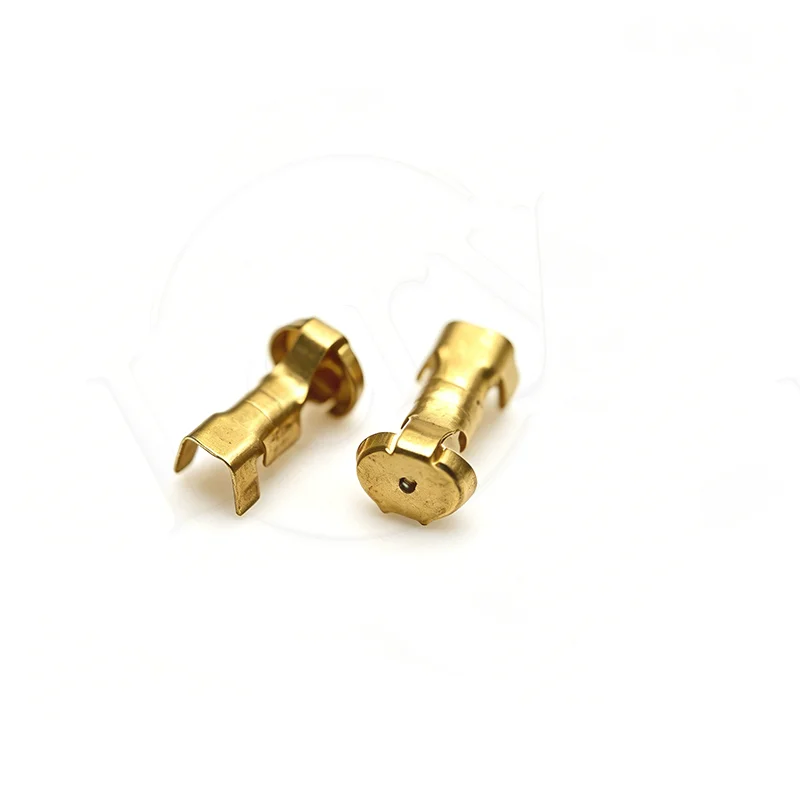 100 Pcs 50Pcs  5X20mm 6X30mm Auto Brass Wire Harness Connector Crimp Terminal Fuse Holder Button Contact DJ9007A