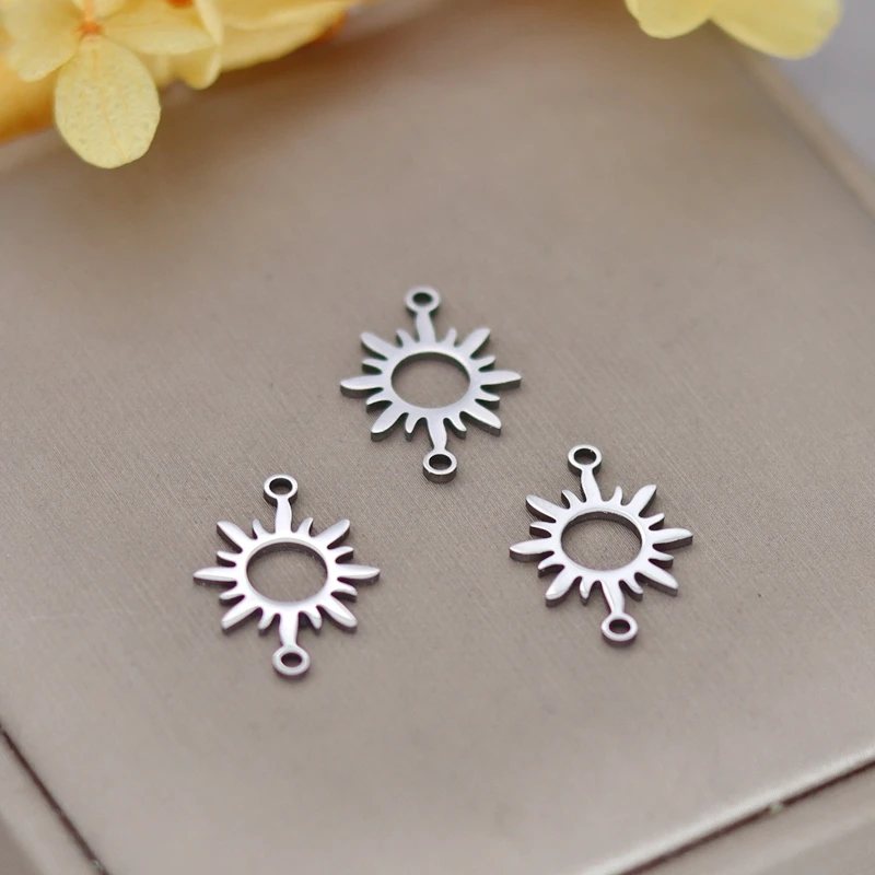 3 قطع النار الشمس قلادة موصل diy اكسسوارات سحر لصنع المجوهرات أساور الفولاذ المقاوم للصدأ قلادة المواد الحساسة #3